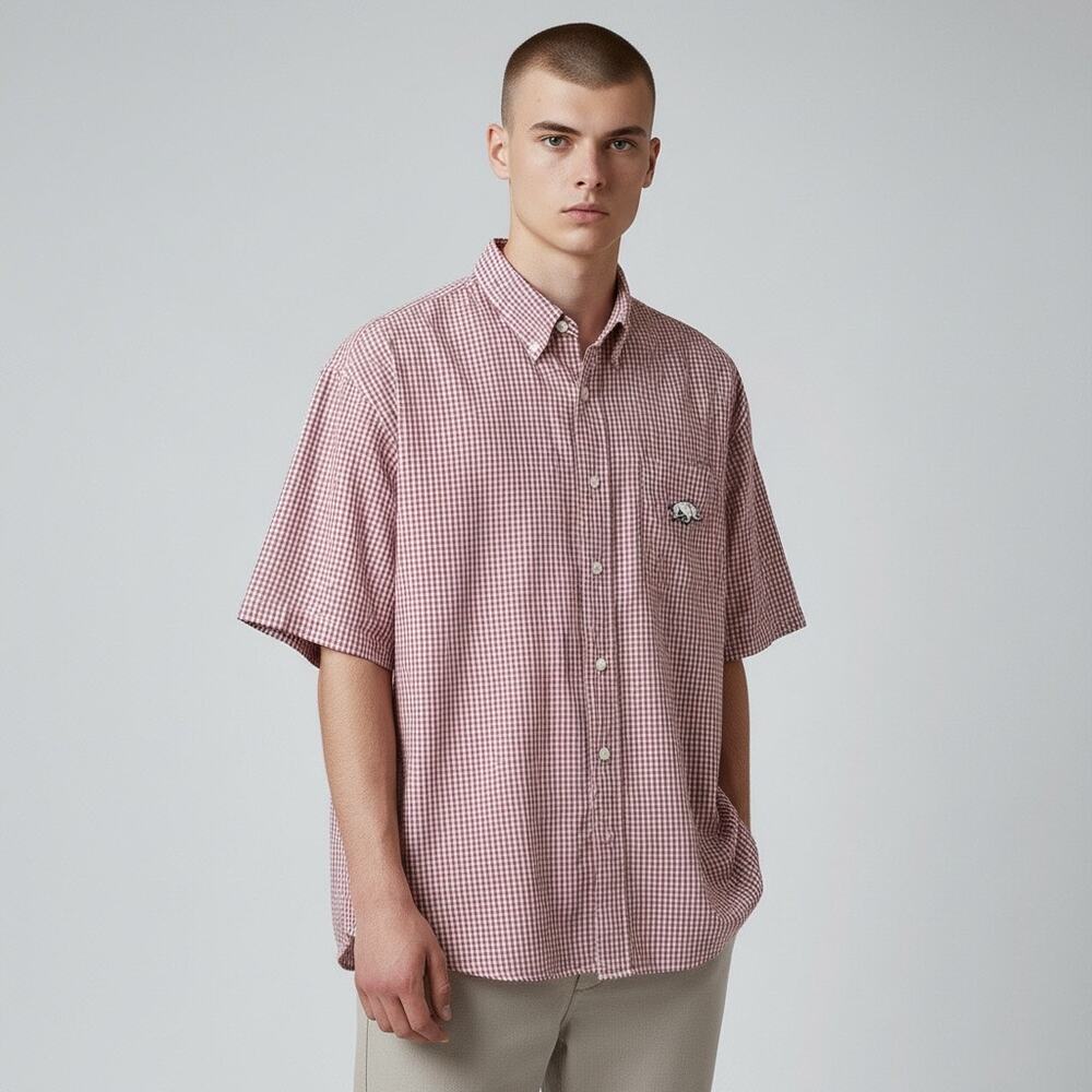 Campus Specialties Arkansas Razorbacks red white Button Down Shirt Size Mens xxl